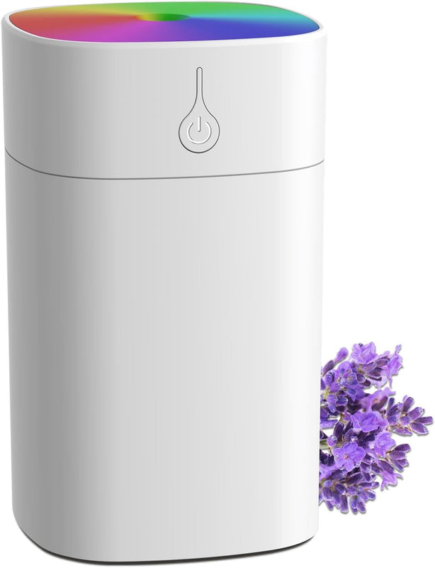 400ml Mini Humidifiers for Plant Indoor, Small Humidifier for Bedroom Portable Fragrance Aroma Diffuser with Night Light Auto off