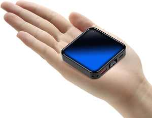 10000mAh Small Power Bank, Mini Phone Portable Charger, USB C Input/Output with Smart LED Display