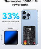 10000mAh Small Power Bank, Mini Phone Portable Charger, USB C Input/Output with Smart LED Display