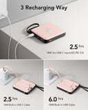 Mini Portable Charger, 22.5W USB C Fast Charging 10000mAh Pocket Power Bank with Built-in Cable