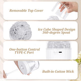 Mist Humidifier with Colorful Light Auto-Off USB Desktop Personal Humidifiers 2 Cool Spray Modes 300ml for Bedroom Office Car Travel White