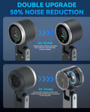 Portable Handheld Turbo Fan, 5 Gear Wind, Battery Operated, Up to 12 Working Hours, 3 IN 1 Hand Fans with Air Turbo Tech Cooling Fan for Outdoor Activities