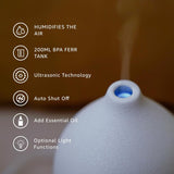 200ML Ceramic Essential Oil Diffuser - Ultrasonic Aromatherapy & Humidifier with 7-Color LED Lights