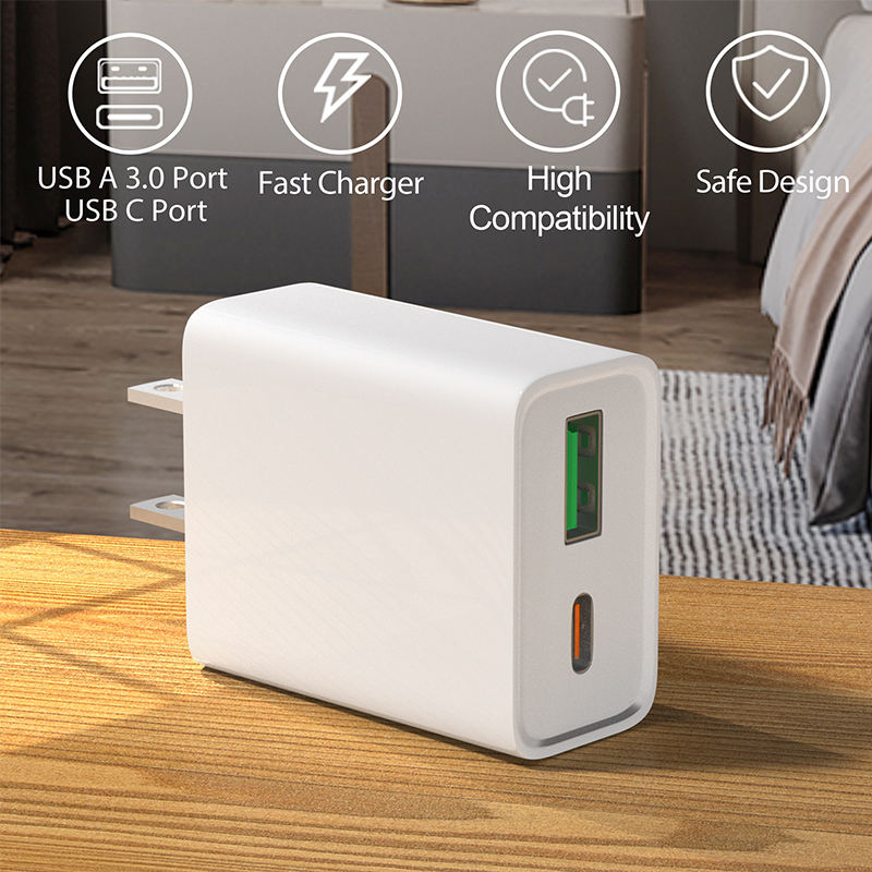 20W Schnellladegerät mit 2 USB-Ports