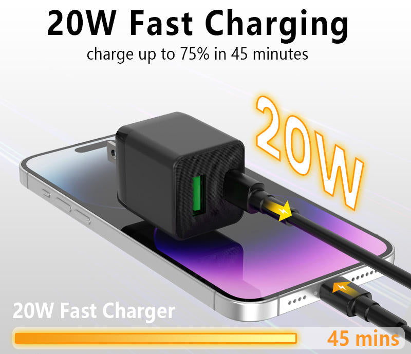 20-W-Schnellladegerät, universeller Dual-Port-Netzadapter (A+C) (Kopie)
